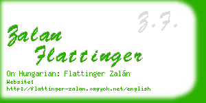 zalan flattinger business card